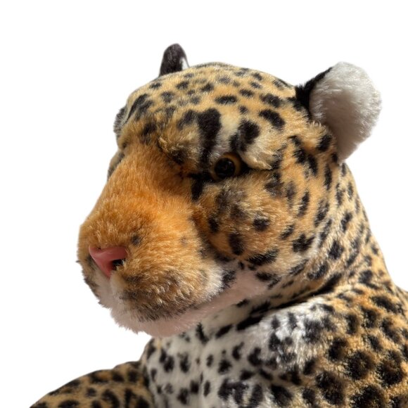 Vintage Realistic Leopard Plush Stuffed Animal Toy 32 in Lifelike Cheetah - Picture 4 of 8